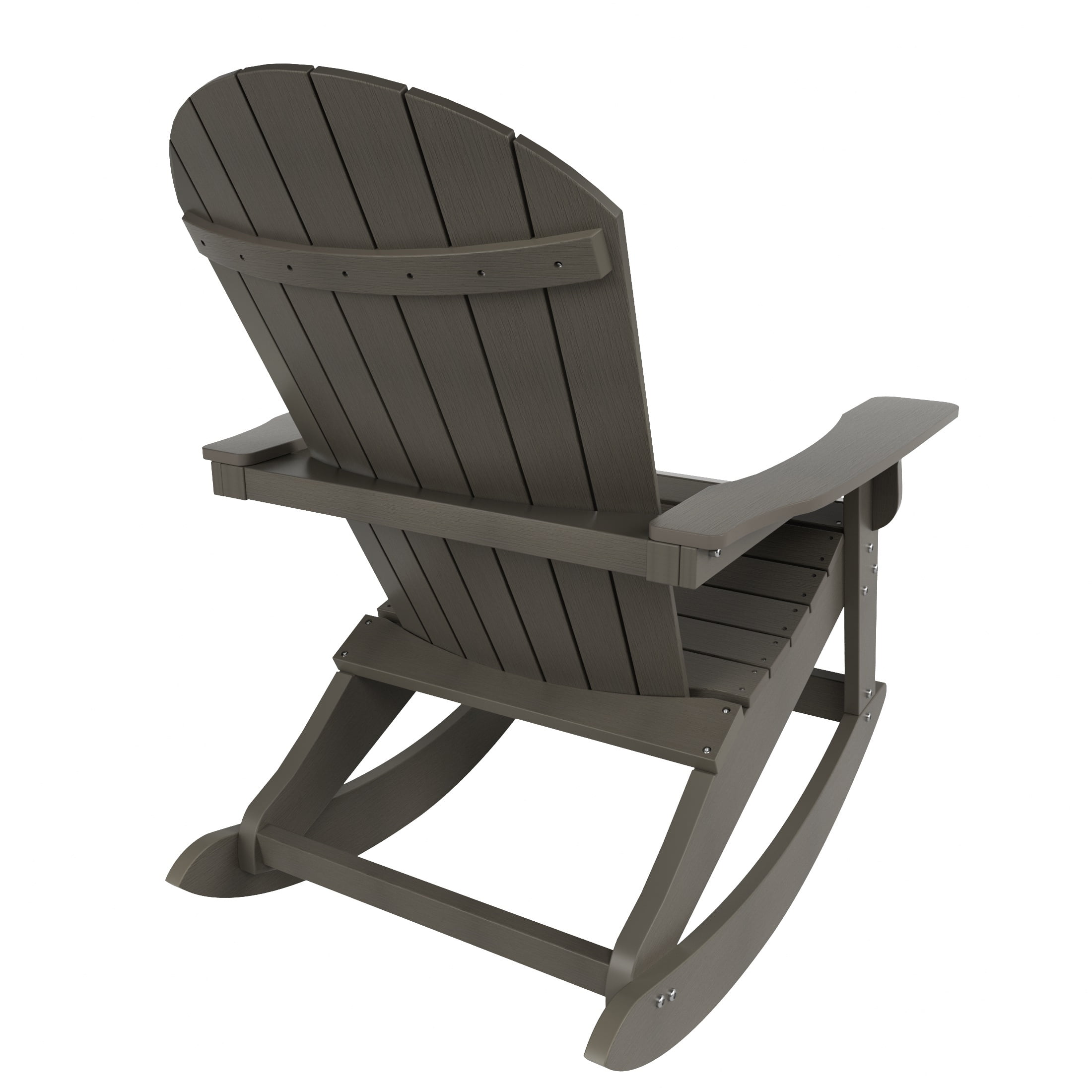Outdoor Rocking Adirondack Chair, Charcoal Gray
