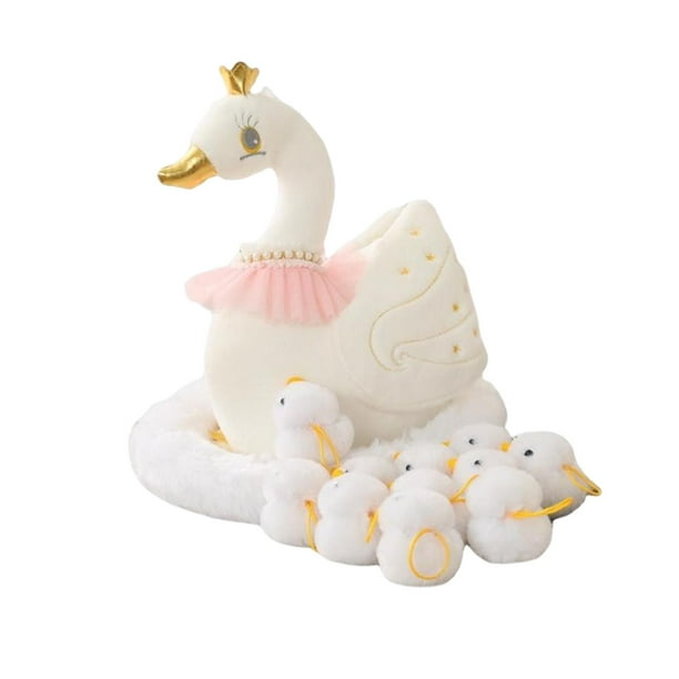 Animal de peluche de juguete cisne escultura nido relleno encantador arte granja juguete artesanía Animal relleno para Pascua paisaje porche