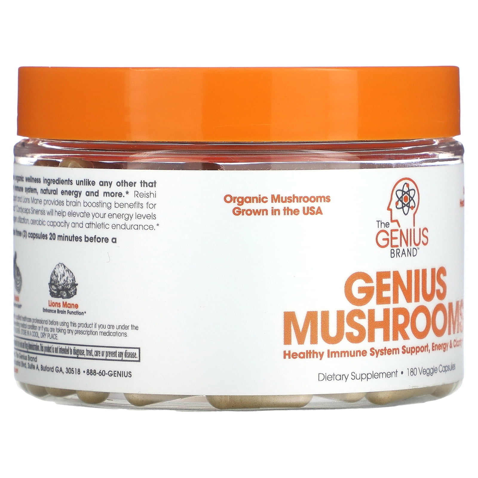 Genius Brand Mushroom Brain Supplement with Lions Mane