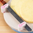 thumbnail image 4 of Sunjoy Tech 2 Pack DIY Cake Leveler Slicer Adjustable 5 Layers Bread Slicer Embedded Stainless Steel Spring Portable Cake Cutting Fixator Guide Tool, 4 of 8