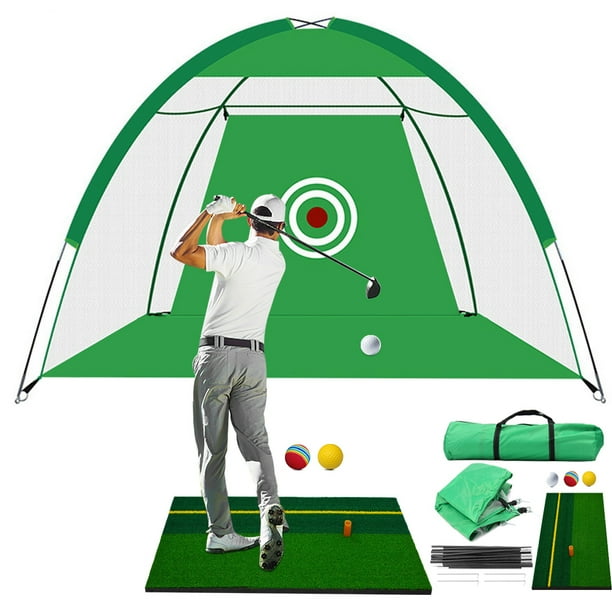 Slsy Golf Practice Net, 3M/10FT Golf Hitting Nets with Hitting mat, 3