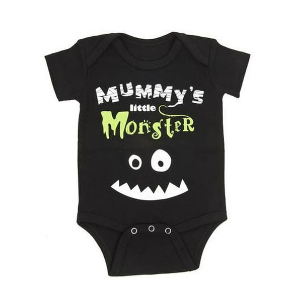 Mummy's Little Monster Black Colored Baby Onesie - By Ganz