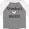 thumbnail image 4 of Inktastic Grandmas Favorite- Heart Grandchild Boys or Girls Long Sleeve Baby Bodysuit, 4 of 5