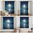 thumbnail image 6 of Moonlight Sea Night Sheer Curtains 84 Inches Long, Abstract Modern Art Ocean Cloud Light Filering Curtains, Breathable Simi Curtain Privacy Drapes for Living Room Bedroom Lightweight Window Treatment, 6 of 9
