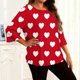 thumbnail image 2 of TaTaai Gradient Plus Size Long Sleeved T-shirt, Women's Round Neck Lightweight Top, All Seasons Garment, Casual Daily Party Dating Work Home Vacation Birthday Outfit, Hand Wash Gift, 2 of 6