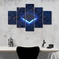 thumbnail image 2 of TISHIRON 5PCS Framed Technology Theme Canvas Wall Art Set,50"x24" Computer Chip Wall Canvas Art Decor, 2 of 7