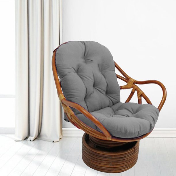 Deck Chair Cushion Soft Tufted High Back Chair Pads Indoor/Outdoor