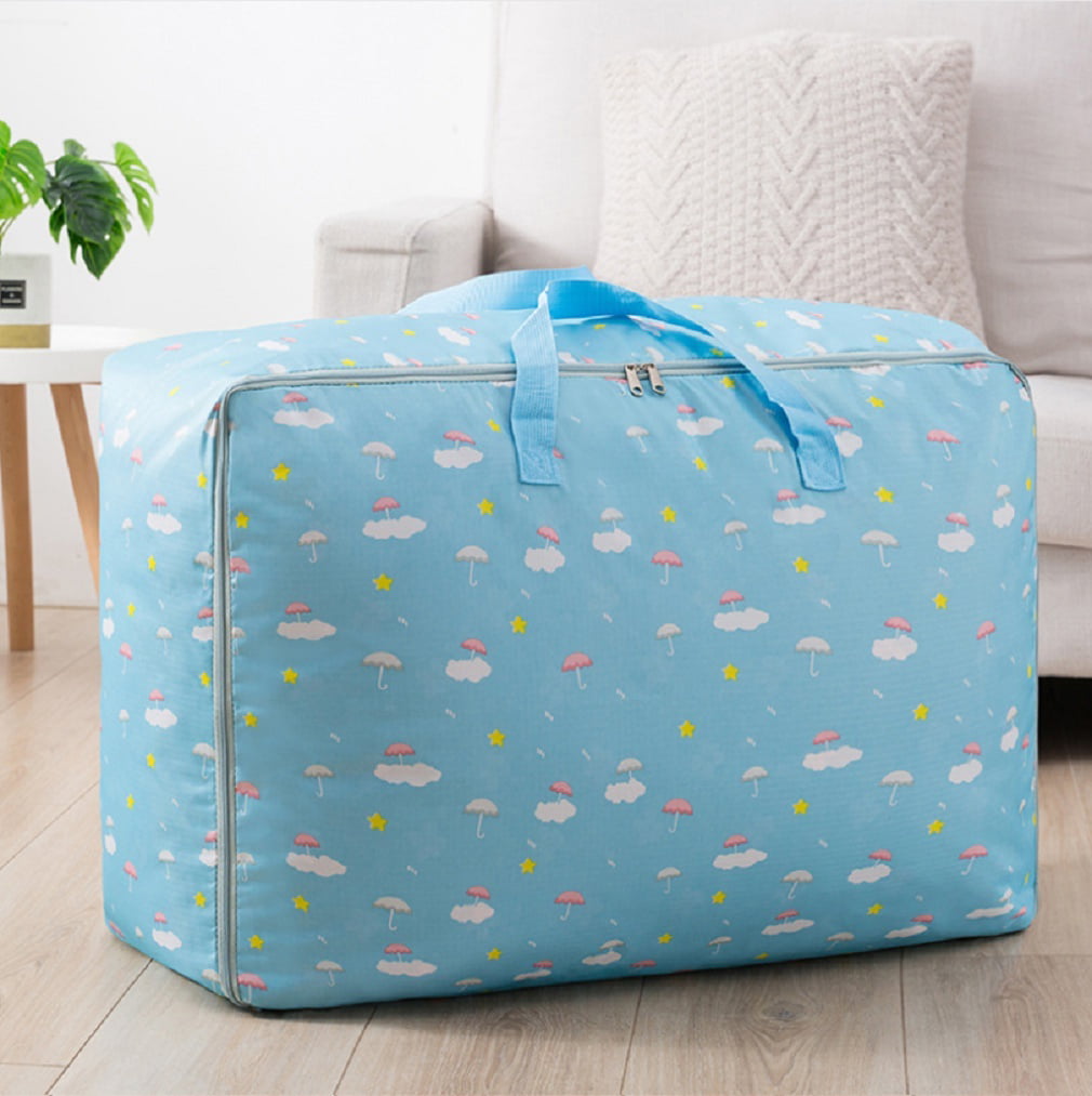 80L Foldable Storage Bag Clothes Blanket Quilt Closet Sweater Organizer Box Cube 