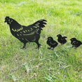 thumbnail image 1 of 4pcs Metal Chicken Garden Metal Stakes, Hollow Garden Animal Ornaments, 1 of 5