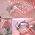 thumbnail image 3 of K9 Head Mounted Girl Pink Cat Ears Cute Game Esports Head Mounted Computer with Mac, 3 of 5