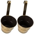 thumbnail image 4 of 2pcs Hanging Flower Pot Vintage Metal Flower Planter for Balcony Railing Fence, 4 of 8