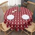 thumbnail image 2 of Christmas Round Tablecloth 70x70in(178x178cm) – Waterproof Polyester Table Cover with Full Print Design, Wrinkle Resistant & Washable for Kitchen Dining Party Decor, 2 of 5