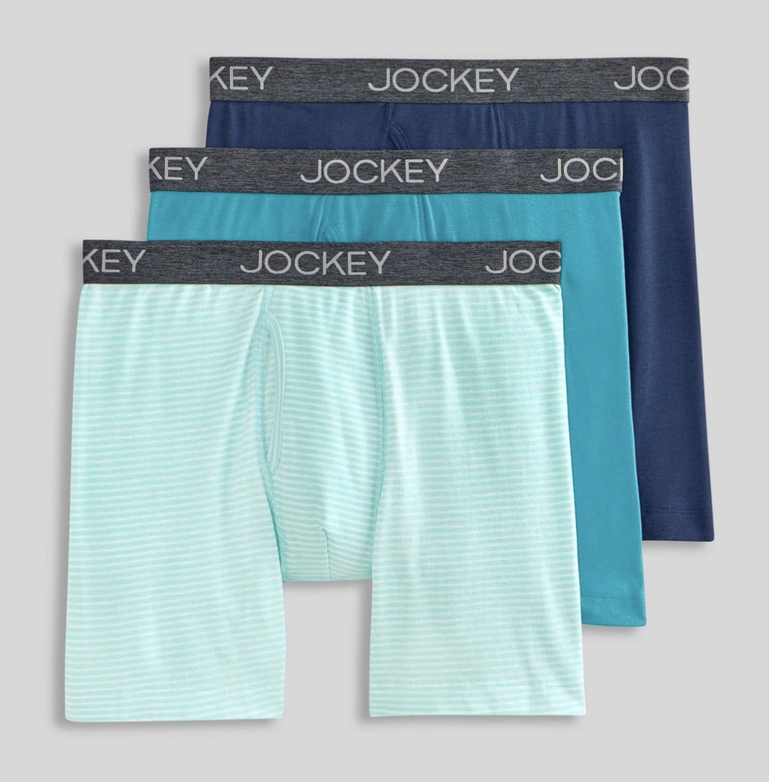 Jockey Generation™ Men's Stay New Boxer Briefs 3pk, Multicolor, Medium 