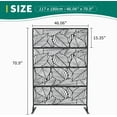 thumbnail image 1 of EastVita 1PC Metal Privacy Screen Outdoor, Freestanding Decorative Divider with Rust-Resistant Coating, Leaf, 1 of 8