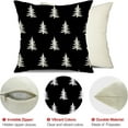 thumbnail image 6 of Christmas Pillow Covers 16x16 inch Set of 2 Christmas Tree Decorative Black Throw Pillow Covers Winter Famliy Decoration for Home Couch, 6 of 6
