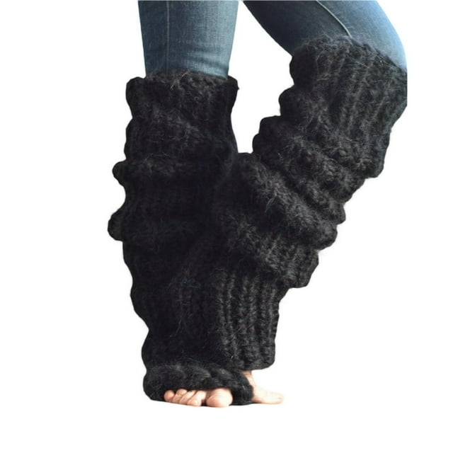 EASTIN Women Knit Long Leg Warmers Boot Socks 90s Winter Ribbed Gothic Crochet Leg Warmer for Party Dance