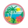 Amscan Luau Summer Vibes Paper Plates, 9", Multicolor, Pack Of 60 Plates