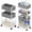 White, variant on 2 In 1 Diaper Caddy & 3-Tier Rolling Storage Cart, Daily Essentials Organizer Cart with Dividers, Detachable Mobile Metal Utility Bedside Cart with Large Capacity