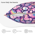 thumbnail image 5 of Xecao cartoon rainbow Skull Print Soft Velvet Decorative Throw Pillow Covers, Square Cushion Cases for Bed, Sofa, Living Room, Car, and Indoor Outdoor Use-20"x20", 5 of 8