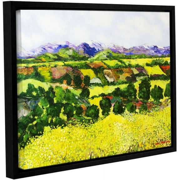 ArtWall Allan Friedlander "Yellow Weeds" Gallery-wrapped Floater-framed Canvas
