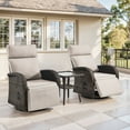 thumbnail image 3 of Bellefurn Outdoor Swivel Recliner Chairs,Patio Wicker Recliner Chairs Outdoor Lounge Chairs with Thickness Cushions,Adjustable Angle,Reclining Lounge Chair for Outdoor,Fire Pit,Pool,Garden, 3 of 13