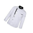 thumbnail image 4 of fastboy Long Sleeves Chef Jacket Coat Hotel Waiters Kitchen Uniform Tops White 3XL, 4 of 8