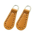 thumbnail image 3 of Sharprepublic 2 Pieces Zipper Pulls PU Leather Decorative Pullers for Clothing Bag Luggage Light Brown, 3 of 8