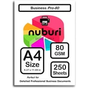 Nuburi - A4 Size Printer Paper - Great for Professional Documents - 80 gsm / 21 lb (250 Sheets)