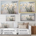 thumbnail image 4 of Designart "Minimalist White Daffodils" Daffodils Floater Framed Canvas Wall Art, 4 of 5