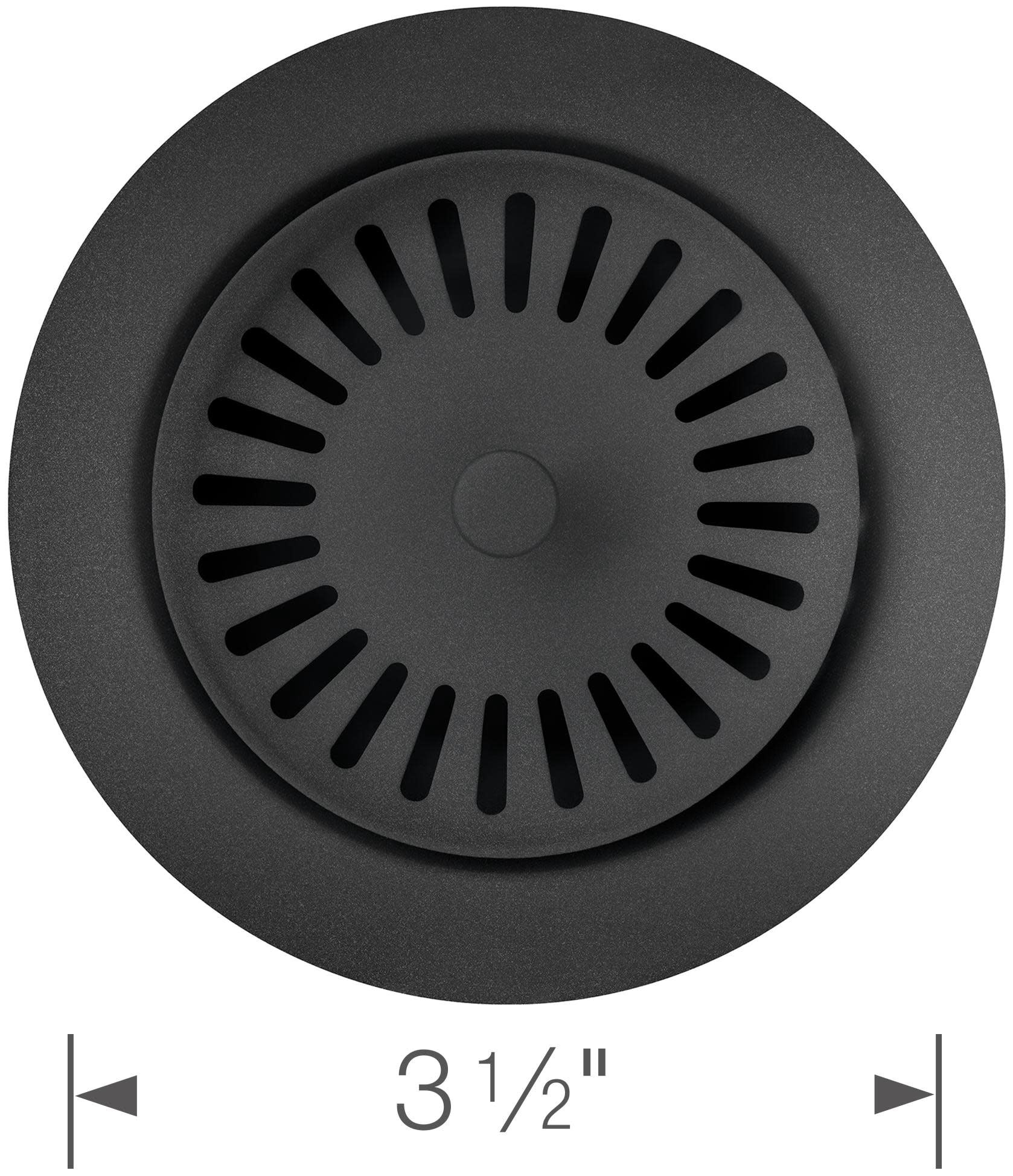 3.5 in. Silgranit-Matched Disposal Flange, Coal Black