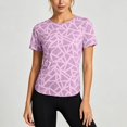 thumbnail image 4 of DHFJKG Workout Tops For Women Athletic Running Gym Yoga Breathable Quick Dry T Shirts Short Sleeve Crew Neck Activewear Tees, 4 of 6
