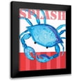 thumbnail image 1 of Seay, Anne 12x14 Black Modern Framed Museum Art Print Titled - Splash Crab, 1 of 5
