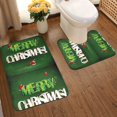 thumbnail image 2 of Yiaed Merry Christmas Print Bathroom Mat Set 2 Pieces Mat Anti-Skid Pad Ultra Soft and Absorbent Bathroom Bath Mat Contour Bath Rugs for Toilet Base, 2 of 6