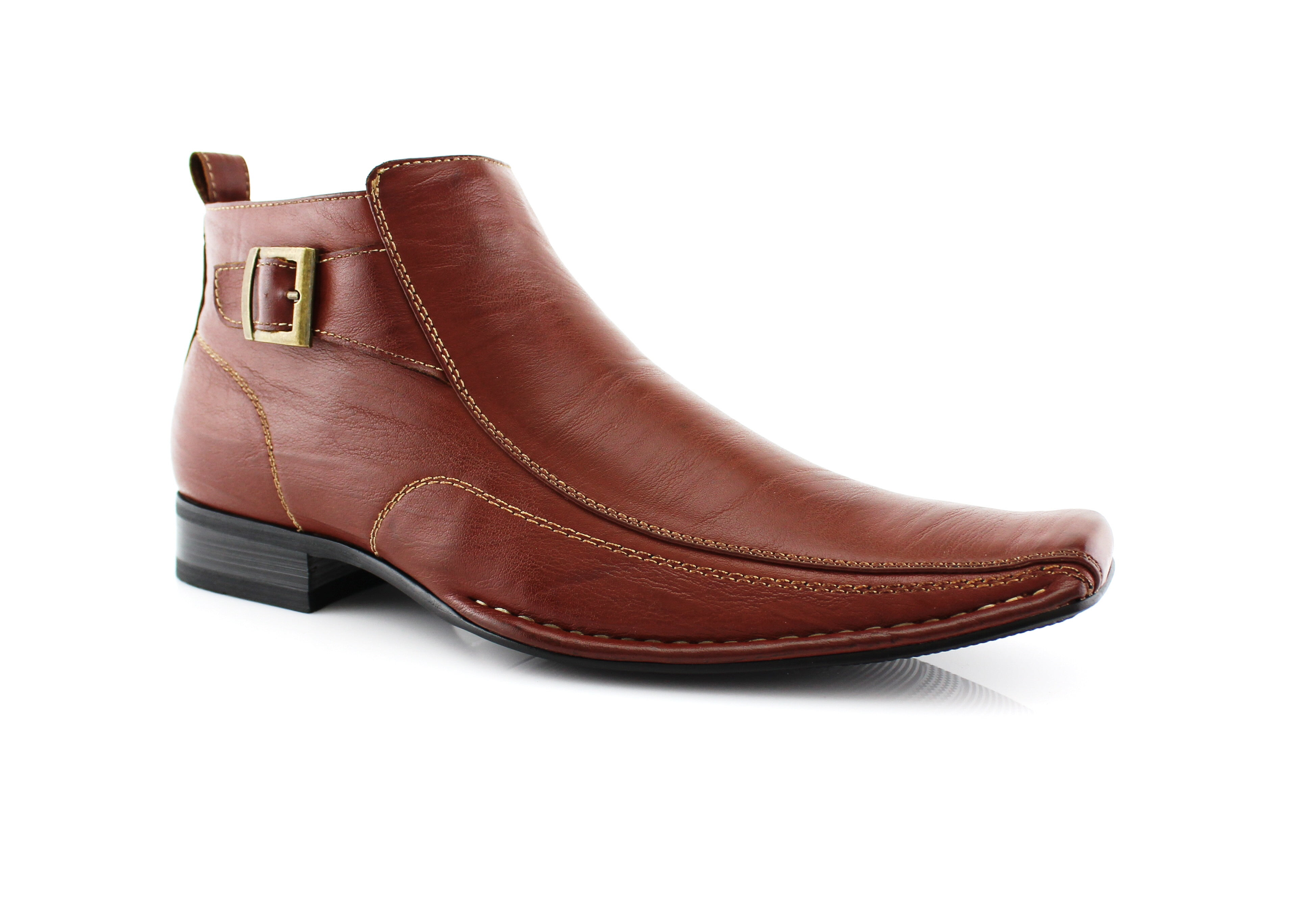 New Mens Patent Light Brown Ferro Aldo Shoes Original Perforation NEW 139001-616 