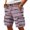 Purple Pink, variant on Streetwear Cargo Shorts For Men With Abstract Stripe Pattern And Utility Pockets Designed For Summer Beach Vacations Camping Trips Black L