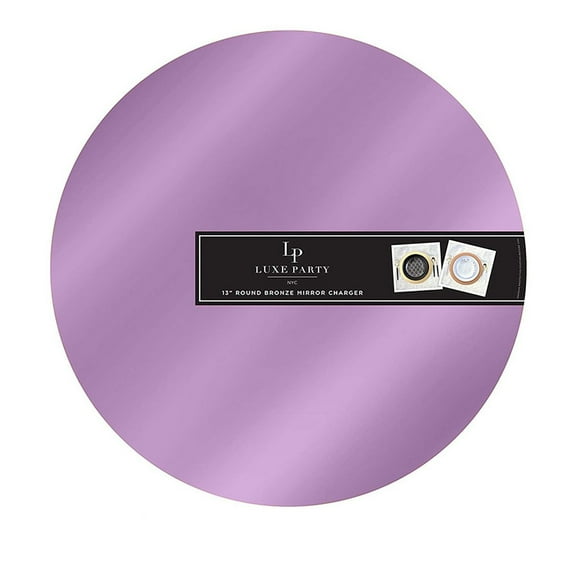 13" Lavender Round Light Weight Mirror Charger Plate | 1 Charger