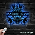 thumbnail image 3 of Craftnamesign Fireman Metal Wall Art LED Light, Personalized Fireman Metal Sign Home Decor, 3 of 5