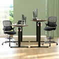 thumbnail image 4 of edx Drafting Chair, Tall Office Chair with Lumbar Support, Mid Back Ergonomic High Task Chair with Foot Ring for Counter Height Desk, Black, 4 of 9