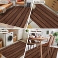 thumbnail image 5 of 3'x5' Rug for Living Room Bedroom, Dark Brown Wooden Washable Area Rugs Non-Slip Carpet Mats, Vintage Western Country Wooden Board Indoor Low Pile Area Rug Runner for Kitchen, Mudroom, 5 of 8