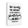 thumbnail image 4 of Scripture Walls Psalm 147:3 He Heals The Wounds Bible Verse Canvas Christian Wall Art Ready to Hang Unframed, 4 of 13