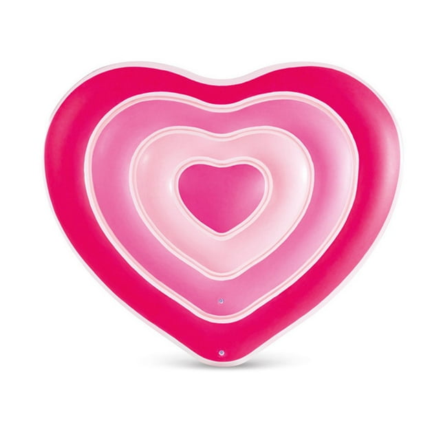 Balsa inflable para piscina, colchón de aire en forma de corazón, tumbona flotante, flotador inflable para piscina, cama flotante de agua, juguete