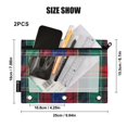 thumbnail image 4 of FORMRS 2 Pack Pencil Pouch for 3 Ring Binder with Clear Window Zipper Case, Red Green Pattern, 4 of 6