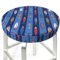 thumbnail image 3 of Balery Cute Fish Fundas de asiento para taburete de bar redondo de tela de terciopelo ajustables que protegen de arañazos y manchas para sillas de 14 a 17 pulgadas.-14 inch, 3 of 7