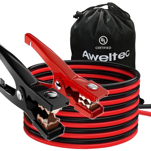 AWELTEC 8 Gauge 12 Feet Heavy Duty Jumper Cables for Car,165 Amps, Automotive Battery Jump Starter