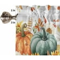 thumbnail image 5 of Fall Curtain Valance for Windows Rod Pocket Thanksgiving Autumn Pumpkin Maple Leaves Window Treatments 1 Panel Short Curtains for Kitchen Windows Bathroom Bedroom,54 x 18 Inch, 5 of 6