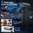 thumbnail image 3 of Air Blower Gun,Electric Air Duster with 3 Adjustable Speeds,130000RPM Jet Dry Blower for Car,Portable Jet Fan,Mini Jet Blower Car Dryer Type-C Rechargeable for Car,Computer,Keyboard,Lens, 3 of 7