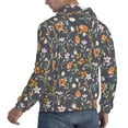 thumbnail image 6 of Wukai Wildflowers Print Men Hoodies Fleece Sweatshirts Long Sleeve Sweaters Pullover Fall Outfits Winter Clothes-Large, 6 of 7