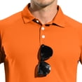 thumbnail image 6 of WTOBBY Men's UPF 50+ Long Sleeve Golf Shirt with Raglan Design, Lightweight Comfort, and Quick Dry Performance for Casual Athletic Wear in Sun ,Orange M, 6 of 7