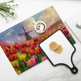 thumbnail image 4 of BaHomeck placemats Set of 4 rectangle Linen Cotton Placemats for Dining Table Washable Heat Resistant,18*12inch,Vibrant Field Of Tulips In Full Bloom, 4 of 4