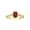 Garnet, variant on Rings for Women 14K Gold Plated Silver Classic Style Birthstone Ring 7X5MM Oval Gemstone & Diamonds January Garnet Jewelry for Women Size 6